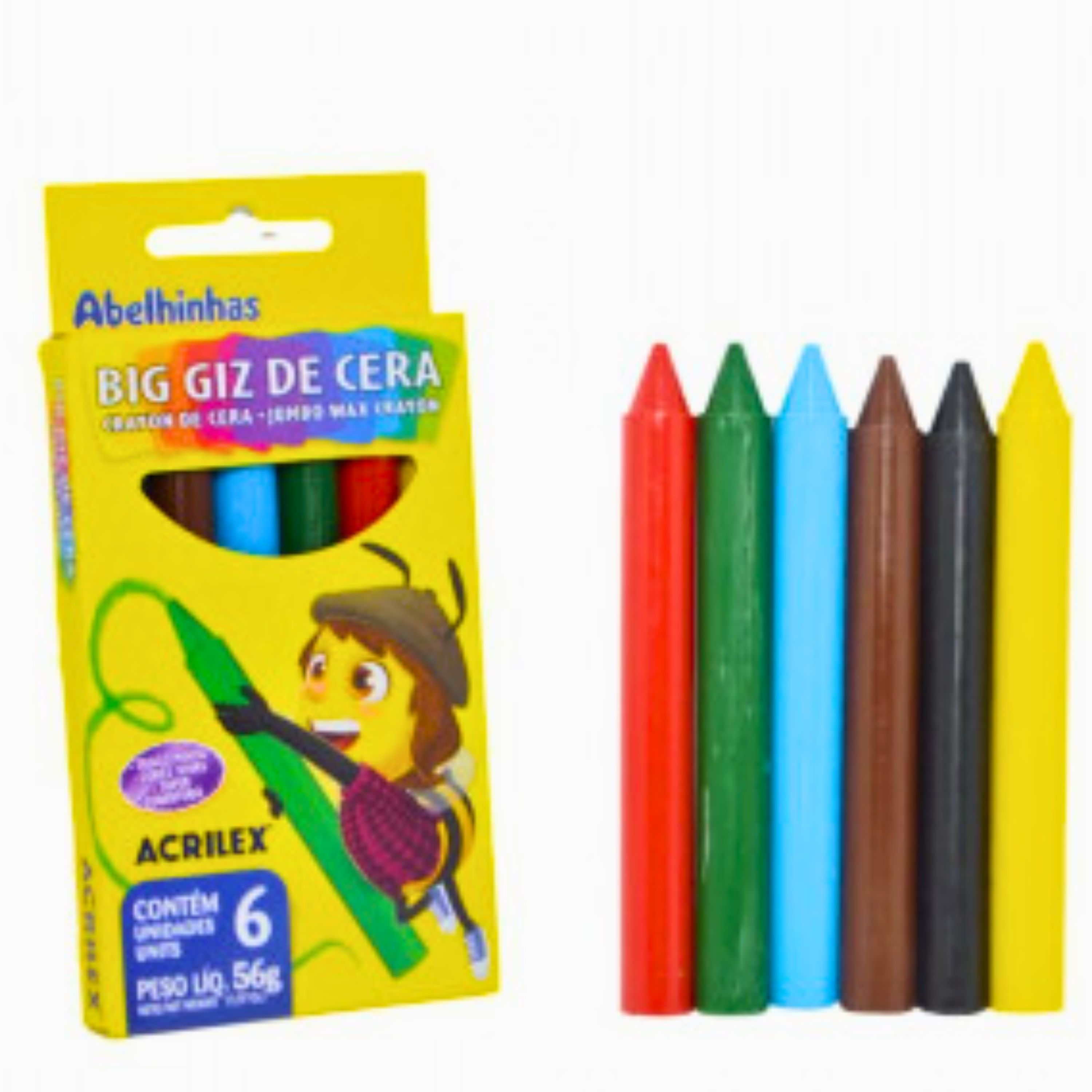 クマックスBIG 6色セット Big Giz de Cera 6 Cores - papelariamalibu